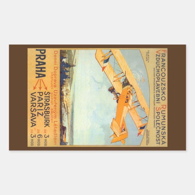 Adesivo Retangular Praha ~ Franco Roumanie (Frente)