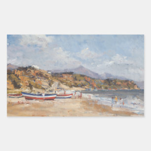 Adesivo Retangular Praia e montanhas Nerja 2001