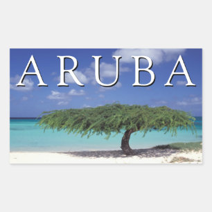 Adesivo Retangular Praia Eagle Caribe, Aruba