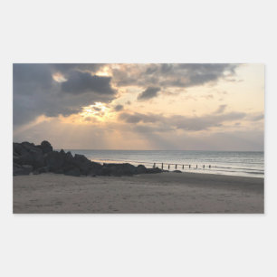 Adesivo Retangular Praia Sunset
