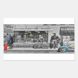 Adesivo Retangular Prata de HWY 51