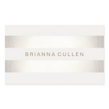 Prata Na moda simples FAUX e White Strike