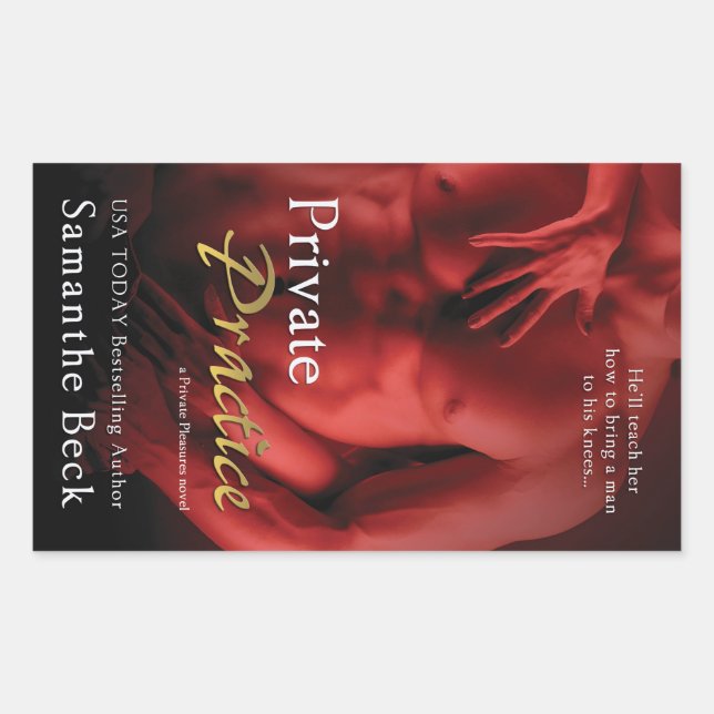 Adesivo Retangular Prática privada de Samanthe Beck (Frente)