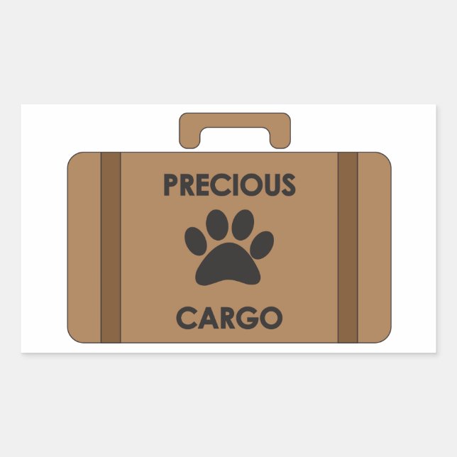 Adesivo Retangular Precioso Cargo Sticker for Pet Lovers (Frente)
