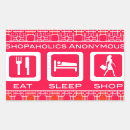 Adesivo Retangular Prêmio de Compro de Sono Engraçado Rosa