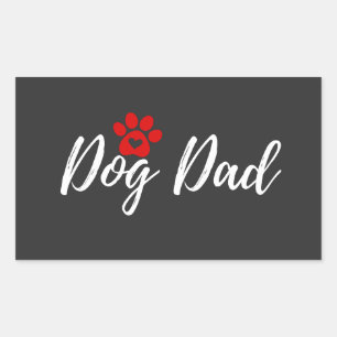 Adesivo Retangular Presente de Pai de Cão para Proprietários de Cães