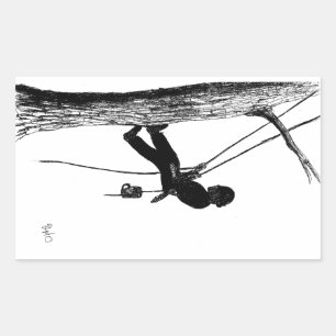 Adesivo Retangular Presente presente de natal do cirurgião arborista