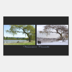 Adesivo Retangular Presentes de Vancouver Canada Sticker Vancouver La