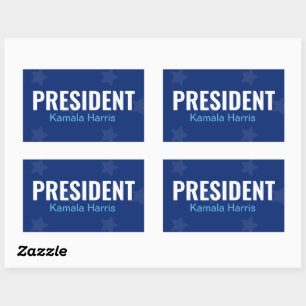Adesivo Retangular Presidente Kamala Harris 2024