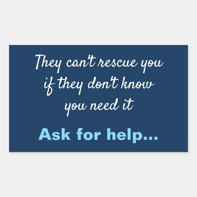 Adesivo Retangular Prevenção contra depressão (Frente)