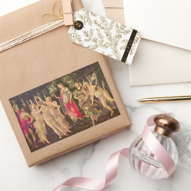 Adesivo Retangular Primavera, Alegoria da Primavera por Sandro Bottic (Presentear)