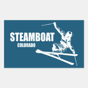 Adesivo Retangular Primaveras Steamboat Colorado Skier