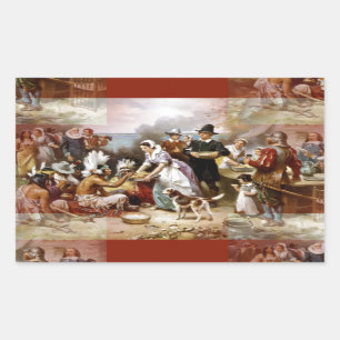 Adesivo Retangular primeira ação de agradecimento