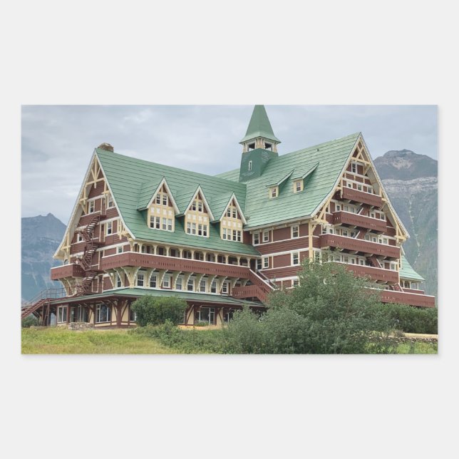 Adesivo Retangular Prince of Wales Hotel - Waterton, AB (Frente)