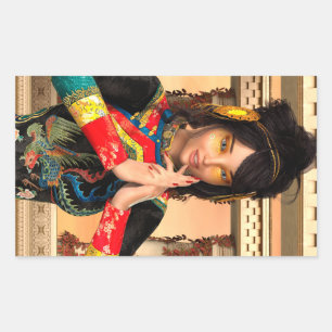 Adesivo Retangular Princesa da China