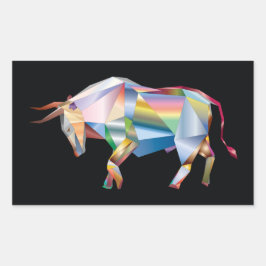 Adesivo Retangular Prism Bull Abstrato
