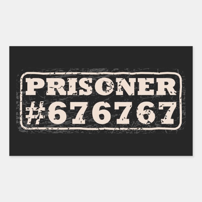 Adesivo Retangular Prisoner 67 Meme (Frente)