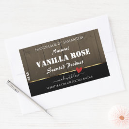 Adesivo Retangular Produto de Grãos de Madeira Preto-Escuro, Castanho