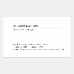 Adesivo Retangular Profissional simples minimalista moderno papel fos