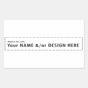 Adesivo Retangular Projete seu próprio costume personalizam o design