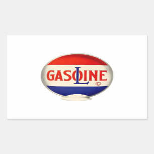 Adesivo Retangular Propaganda do vintage da gasolina
