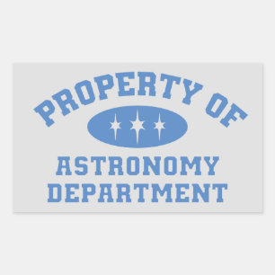 Adesivo Retangular Propriedade do departamento da astronomia