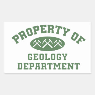 Adesivo Retangular Propriedade Do Departamento Geológico