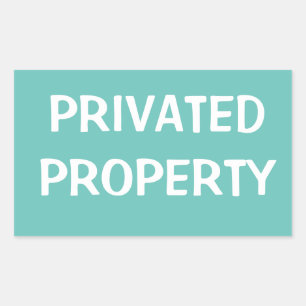 ADESIVO RETANGULAR PROPRIEDADE PRIVADA
