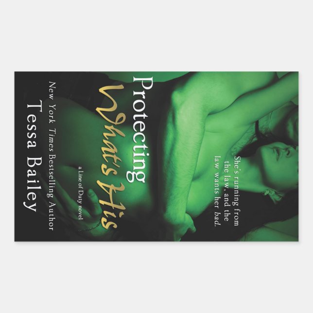 Adesivo Retangular Protegendo o que é dele por Tessa Bailey (Frente)