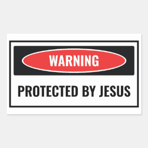 Adesivo Retangular Protegido por Jesus
