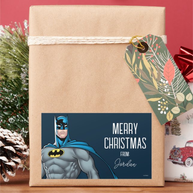 Adesivo Retangular Protetor de Batman | Feliz Natal (Feriado)