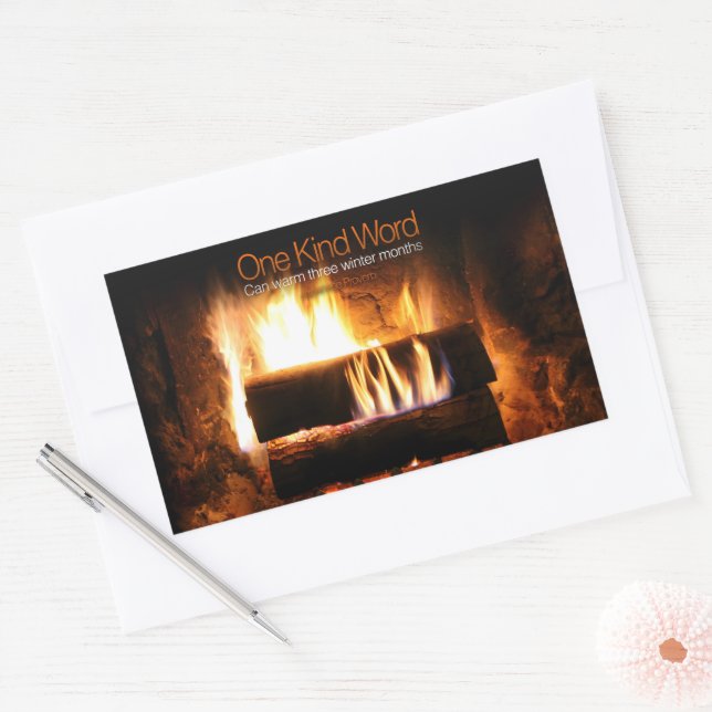 Adesivo Retangular Proverbo Inspiracional Japonês "gentileza" (Envelope)