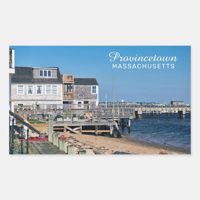 Adesivo Retangular Provincetown Massachusetts (Frente)
