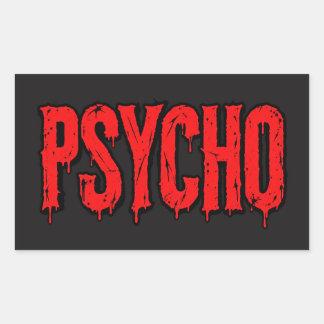 Adesivo Retangular Psyco – Sangue Vermelho Horroroso Grunge