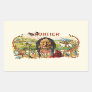 Adesivo Retangular Publicidade Frontier para cigarros
