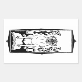 Adesivo Retangular Pug Sticker