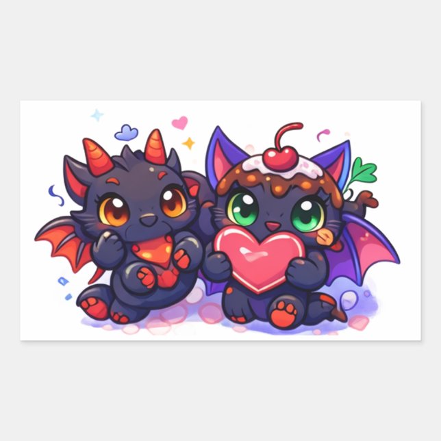 Adesivo Retangular Pulspunkys Adorable Fantasy Sticker (Frente)