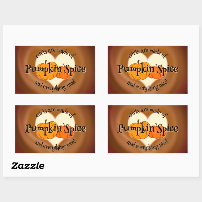 Adesivo Retangular Pumpkin Spice (e tudo de bom) Sticker (Folha)