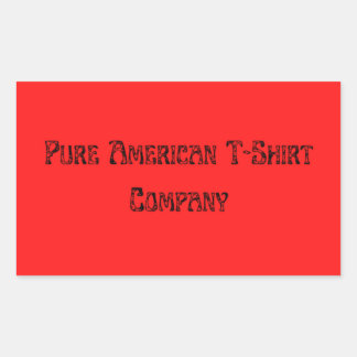 Adesivo Retangular Pura empresa americana de camisetas Sticker