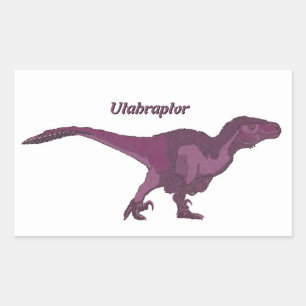 Adesivo Retangular Purple Utahraptor Direita
