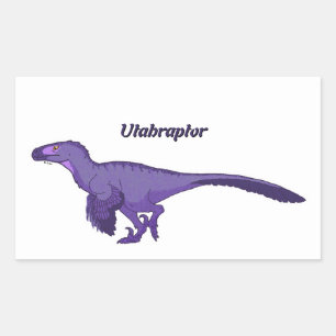 Adesivo Retangular Purple Utahraptor Esquerdo