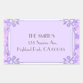 Adesivo Retangular Púrpura Luz Flor