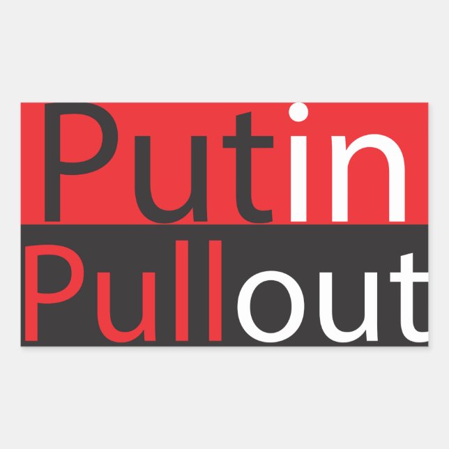 Adesivo Retangular Putin Pullout (Frente)