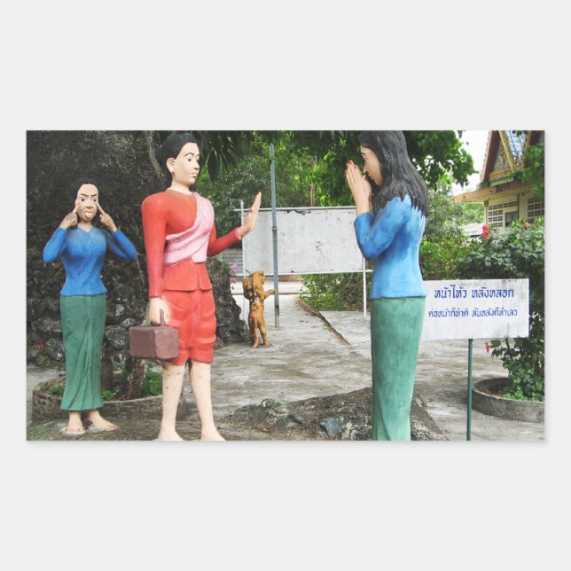 Adesivo Retangular Puxando Rostos Para Trás (Frente)