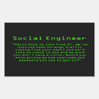 Adesivo Retangular Pwns "John from IT"