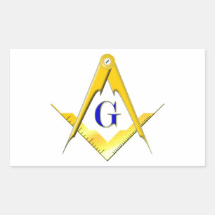 Adesivo Retangular Quadrado & compassos azuis do alojamento