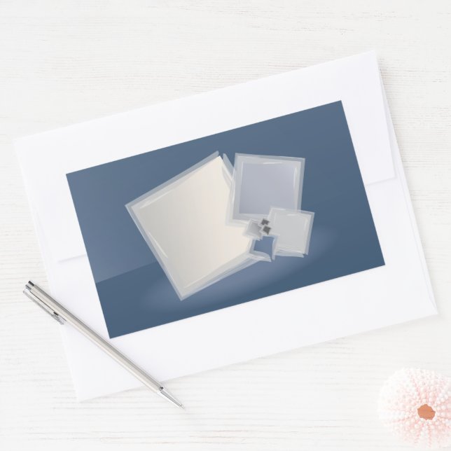 Adesivo Retangular Quadrados Fibonacci Rolling (Envelope)