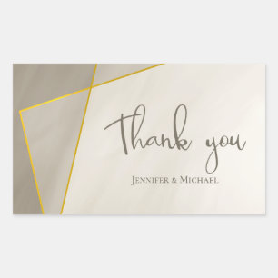 Adesivo Retangular quadro de ouro moderno da cinza antiga