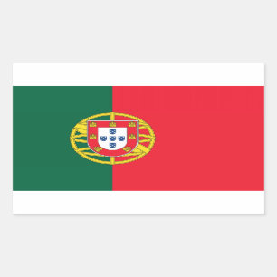 Adesivo Retangular Qualidade da bandeira portuguesa