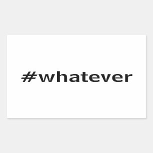 Adesivo Retangular Qualquer Hashtag